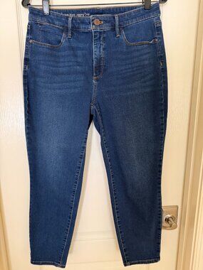 TALBOTS FLAWLESS HIGH WAIST JEGGING CROP SIZE 8 DENIM VGUC